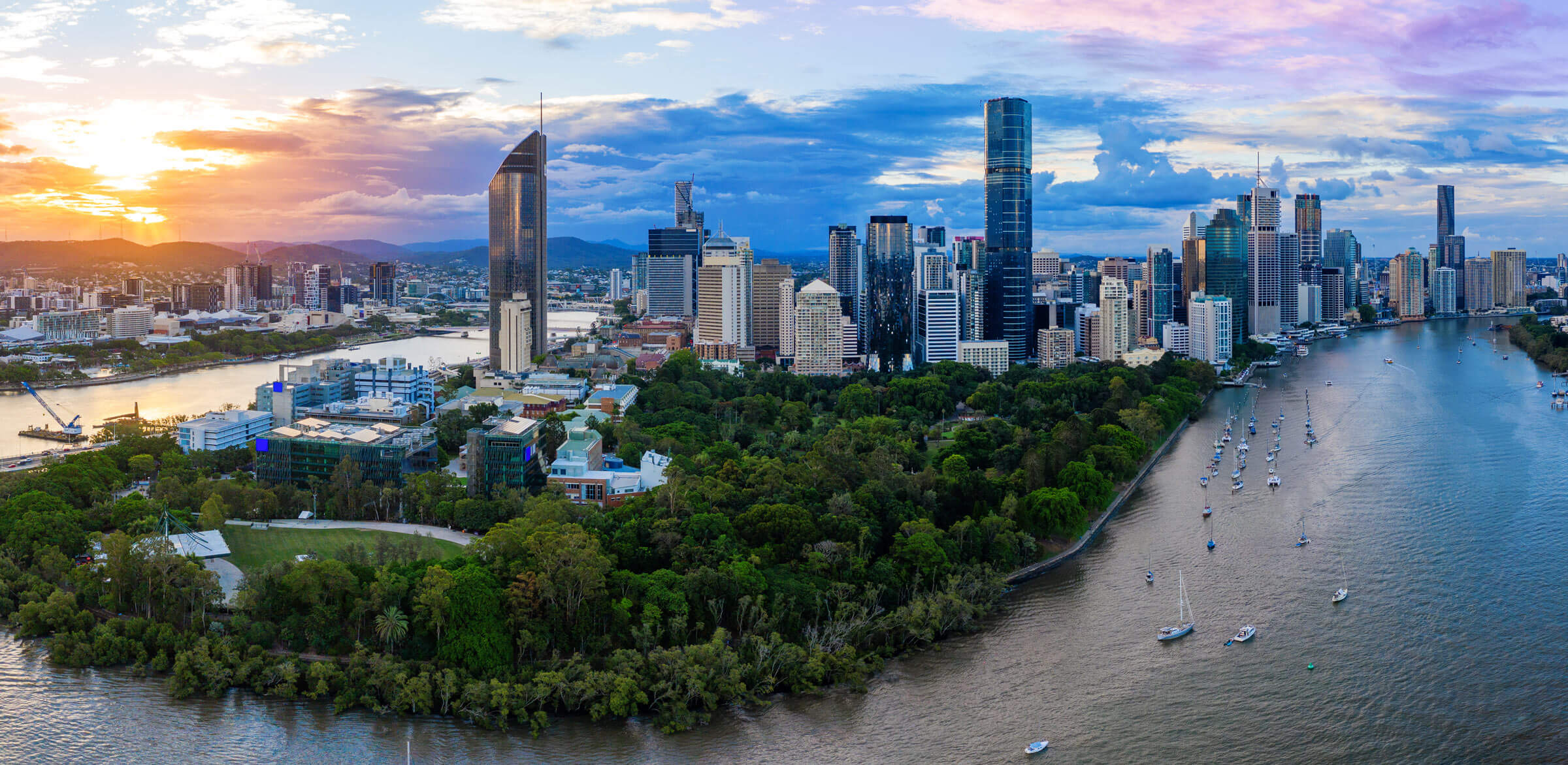 Brisbane-Sunset-Panorama